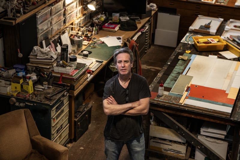 James Powditch in his Sydney studio. (photo: Steve Siewert)