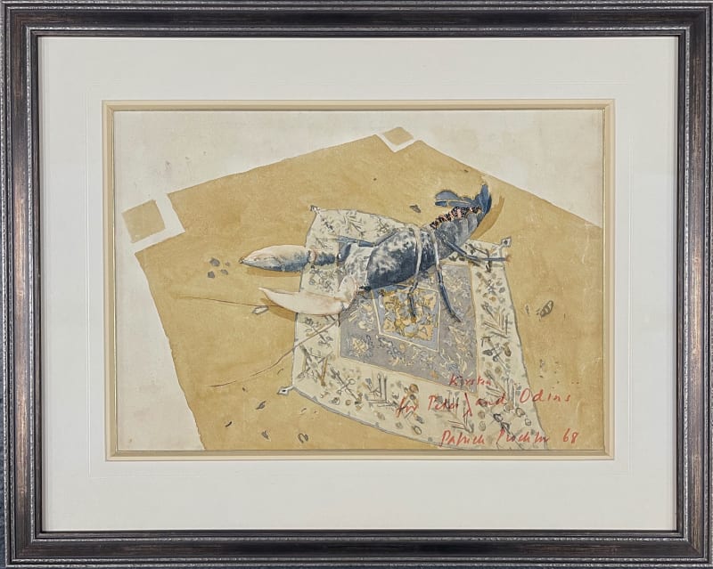 Patrick Procktor, LOBSTER ON A TABLE - FOR PETER & ODIN'S, 1968, Watercolour