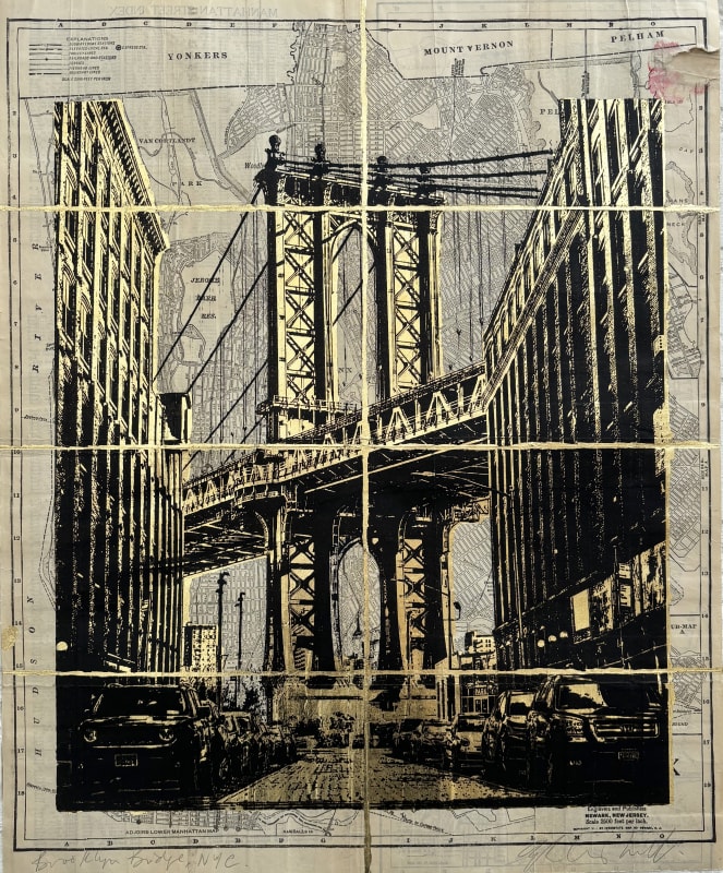 Brooklyn Bridge, NYC - Gold Leaf