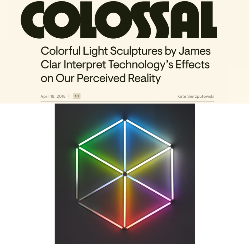 Colorful Light Sculptures by James Clar Interpret Technology’s Effects on Our Perceived Reality