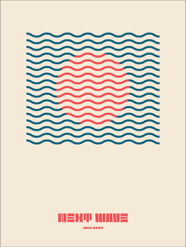Next Wave Exhibition Poster, 11 x 14 inches on archival paper
