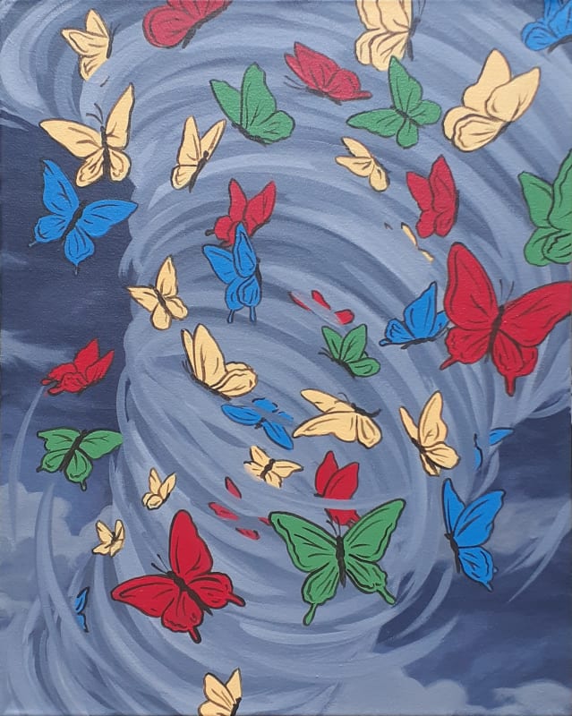 Lindsey Lascaux, "God Maybe Did This on Purpose," acrylic on canvas, 20 x 16 inches