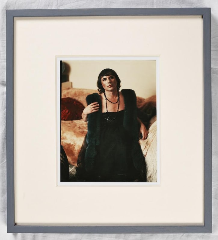 Nil Yalter, Le Chevalier d’Éon, 1978. Polaroid photograph from mixed-media installation, 28 x 21.5 cm (framed). Image courtesy of Nil Yalter
