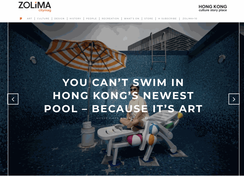 Zolima | You Can’t Swim in Hong Kong’s Newest Pool – Because It’s Art