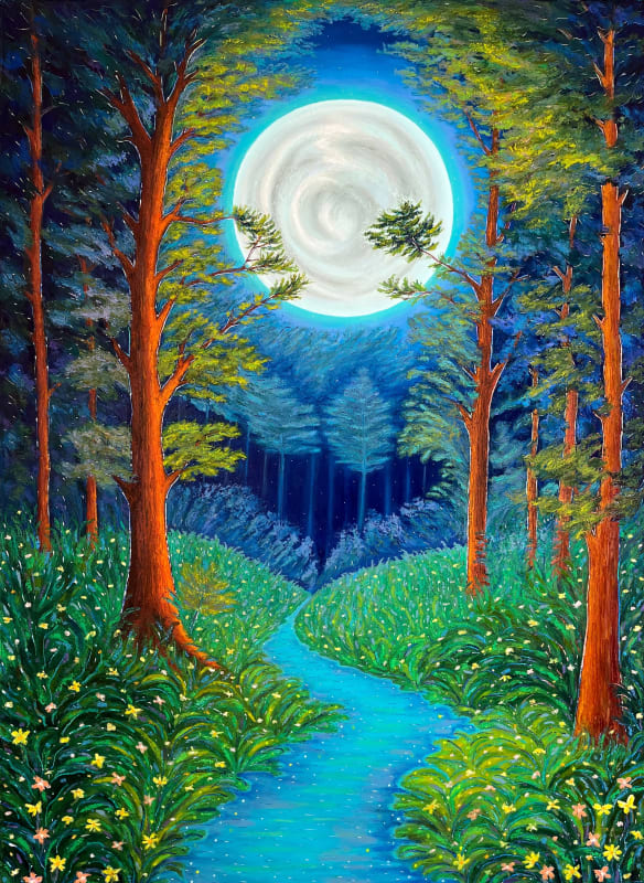 Ping Zheng A Journey Through the Light, 2025 oil stick on paper 30 x 22 inches