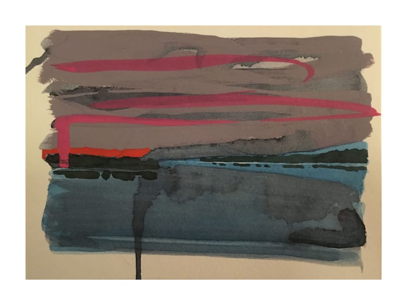 Seth Cameron, April 2020. Watercolor and gouache on paper. 5 x 7 in.