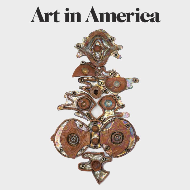 "Labrys Queen," 2019 ceramic, 49 x 28 x 4 inches