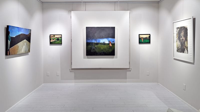 Ruth Franklin paintings at Different Trains Gallery