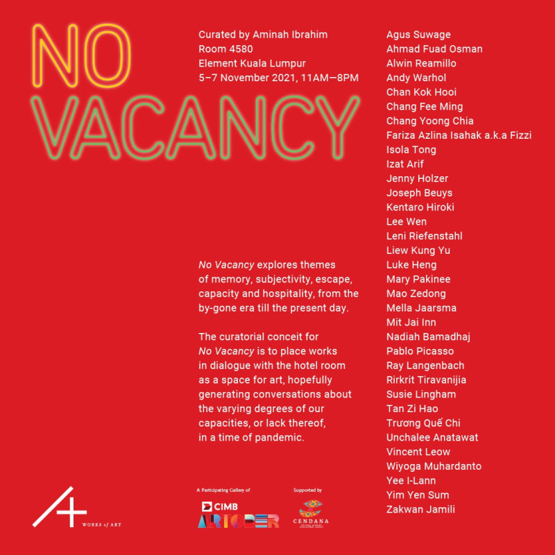 No Vacancy, CIMB Artober, Hotel Art Fair 2021