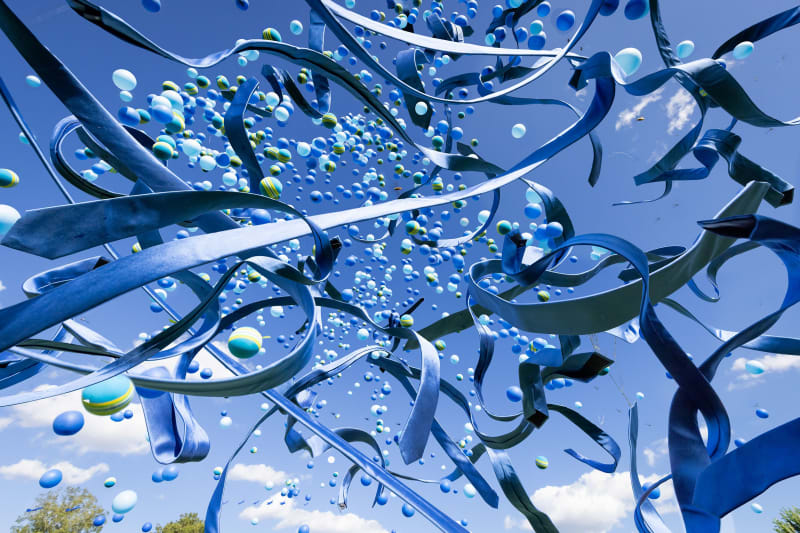 Pelle Cass, Blue Tie, Blue Ball, No One's on the Phone, 2023. Inkjet print on heavy matte rag paper. 24 x 36 in. Edition of 10 plus 2 AP