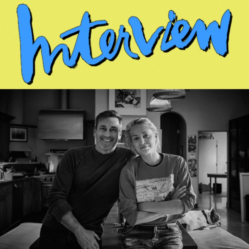 Jon Hamm with Sharon Stone