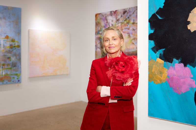 Sharon Stone at C. Parker Gallery