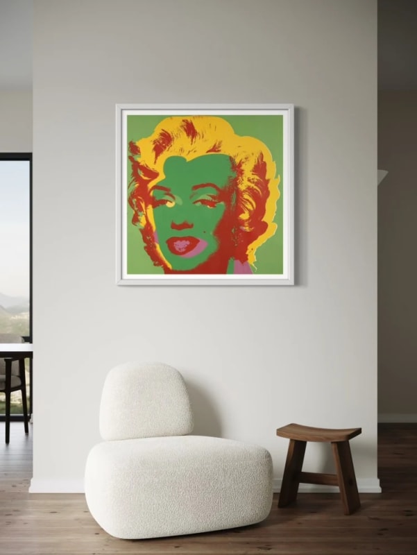Andy Warhol's Marylin Monroe on wall