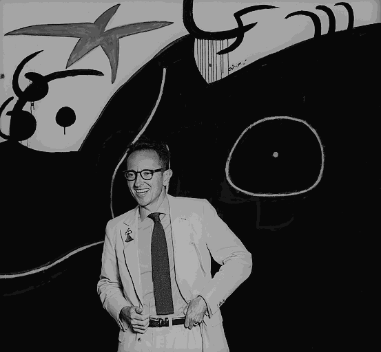 Joan Punyet Miró, in front of an artwork by his grandfather. Image by Sergi Jasamada.