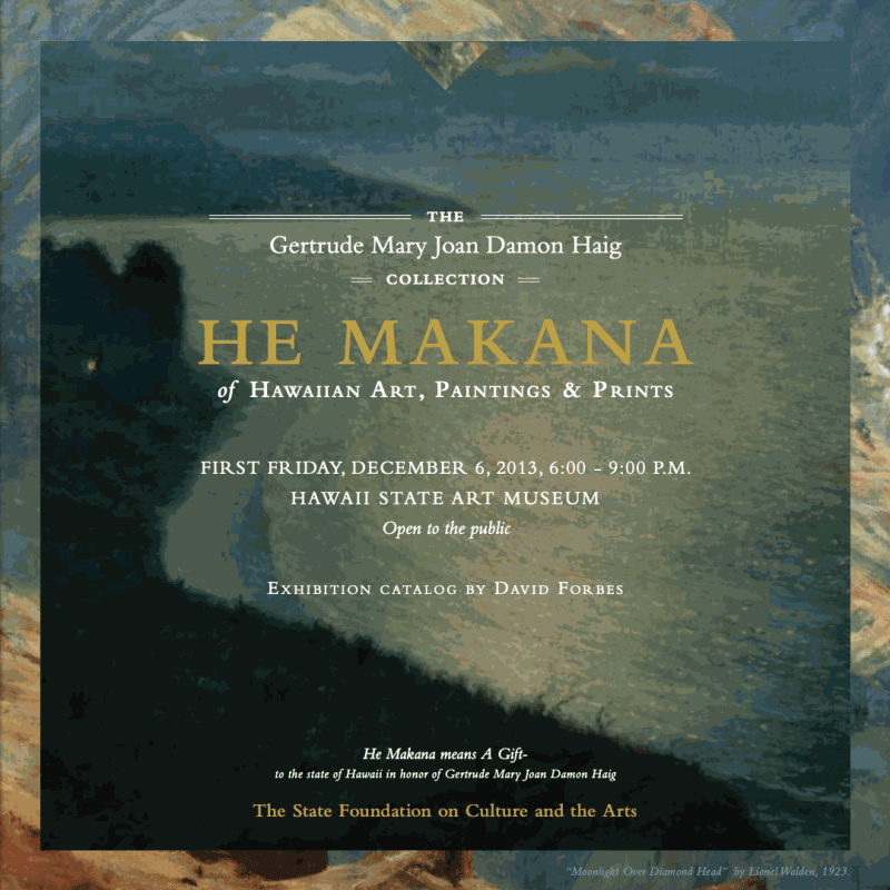 He Makana, Haig Collection of Hawaiian Paintings & Prints