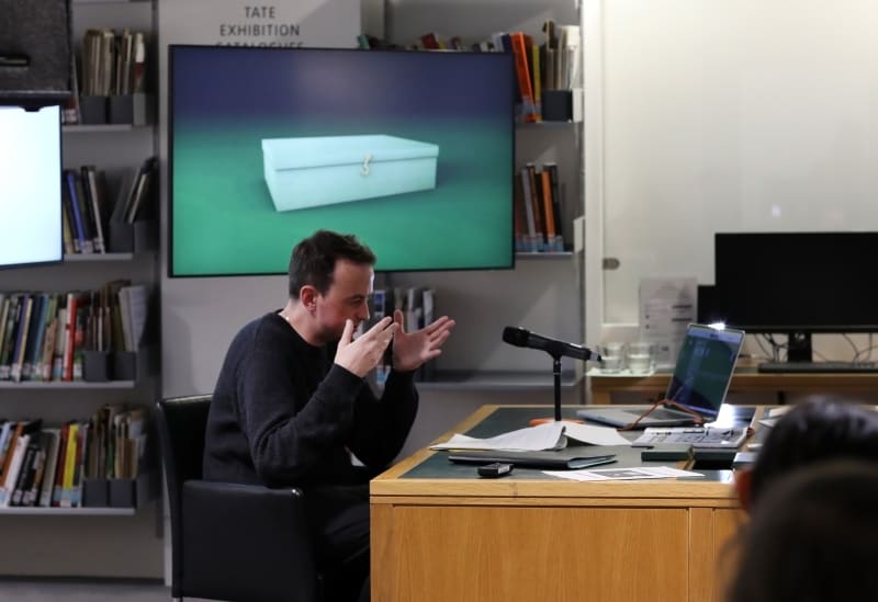 ‘The Irish Face', Performance, Tate Library and Archives, 2025, London, UK. Photography courtesy of the Askeaton Contemporary & Tate.