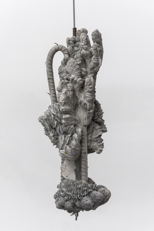 Bycatch the Dust 兼捕尘埃, ZHANG Ruyi 张如怡, 2023. Concrete, rebar, steel wire, electric wires 混凝土、钢筋、钢丝绳、电线, Sculpture 雕塑21 × 18 × 50 cm(H) , 2Ed+1Ap