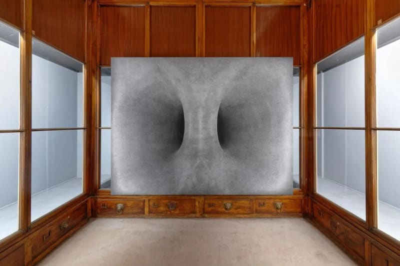 Connector I, II, III 连接体 I, II, III, ZHANG Yunyao 张云垚, 2022. Graphite pencil on felt 石墨铅笔毛毡, 200 × 264...