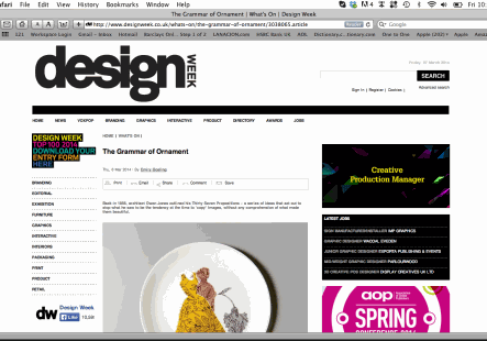 Charlotte Hodes - The Grammar of Ornament in Design Week