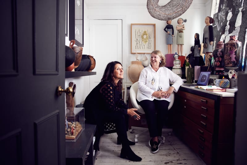 Andrea Harari and Janeen Haythornthwaite - Founders jaggedart | Portrait by Alun Callender