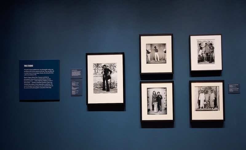 Installation view of 2024 exhibition "Africa Fashion" at the Portland Art Museum