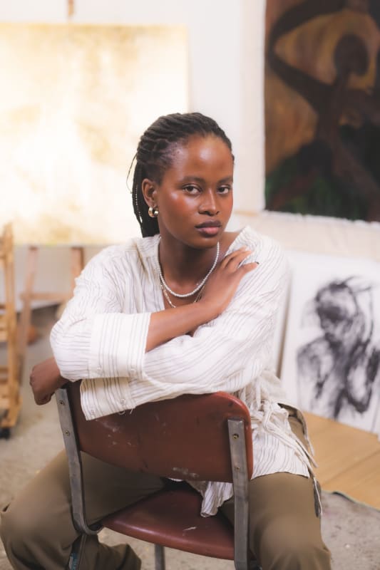 Nthabiseng Boledi Kekana at the Makwande Art Residency in France, 2023