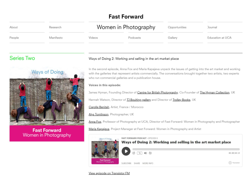 James Hyman interviewed for new Fast Forward. Women in Photography podcast