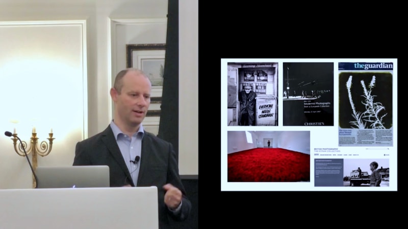 James Hyman lectures on Collecting Photography. Savoy Hotel. London