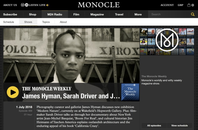 James Hyman Interview on Monocle Radio