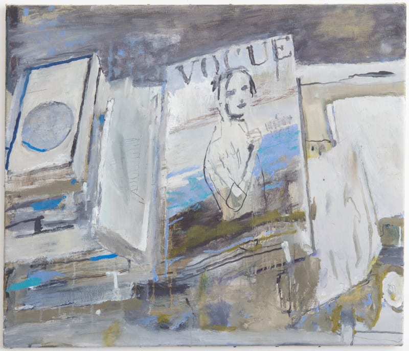 vana - Mir fällt zu Hitler nichts ein - oil, pencil 61 x 71cm