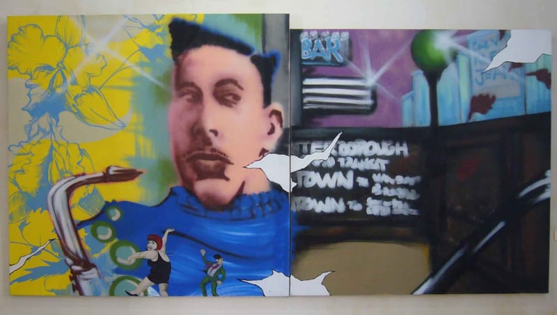 DAZE, 1990, “Time square vanishing", 150x290 cm