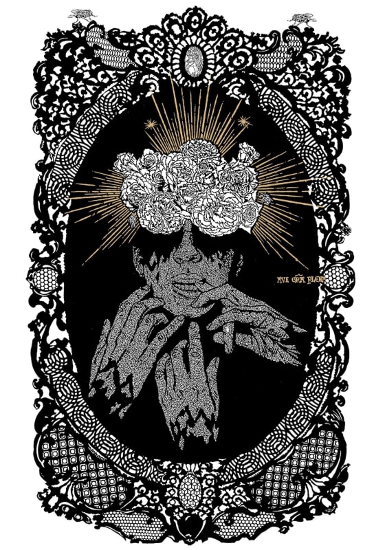 Aurel Prevost aka Rubbish - 'Gratia Plena' - sérigraphie - 2014