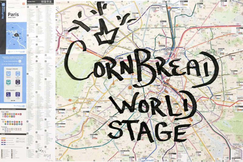 Cornbread 'World Stage' plan métro de Paris - 2024