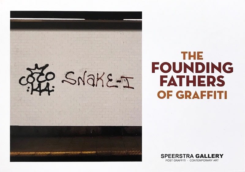 ORIGINAL GALLERY INVITATION SNAKE1 & COCO144 'The founding fathers of graffiti' 2018