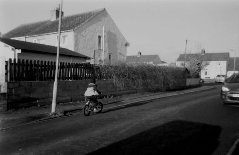 West Cumbria Kids No. 20, 9' 6' Print in A4 Black Wooden Frame with White Mount