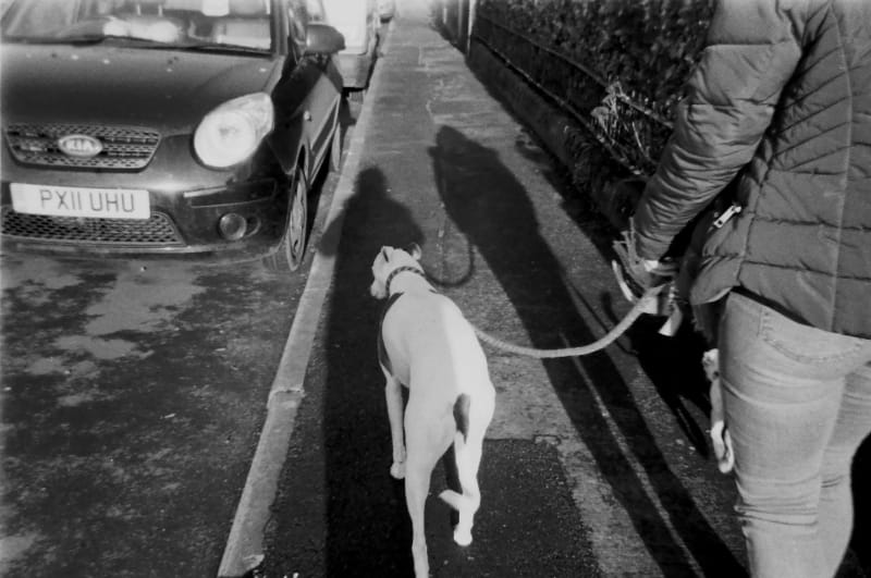 West Cumbria Kids No. 17, 9' 6' Print in A4 Black Wooden Frame with White Mount