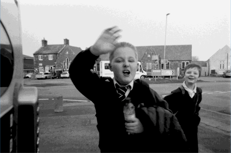 West Cumbria Kids No. 9, 9' 6' Print in A4 Black Wooden Frame with White Mount