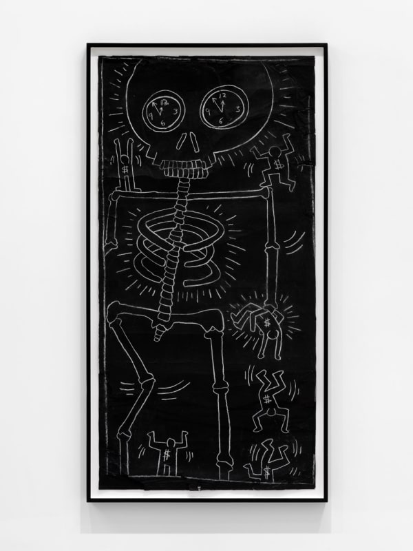 Keith Haring Untitled, 1984 chalk on paper 80 x 40 in 203.2 x 101.6 cm (KH_144) ©KEITH HARING FOUNDATION