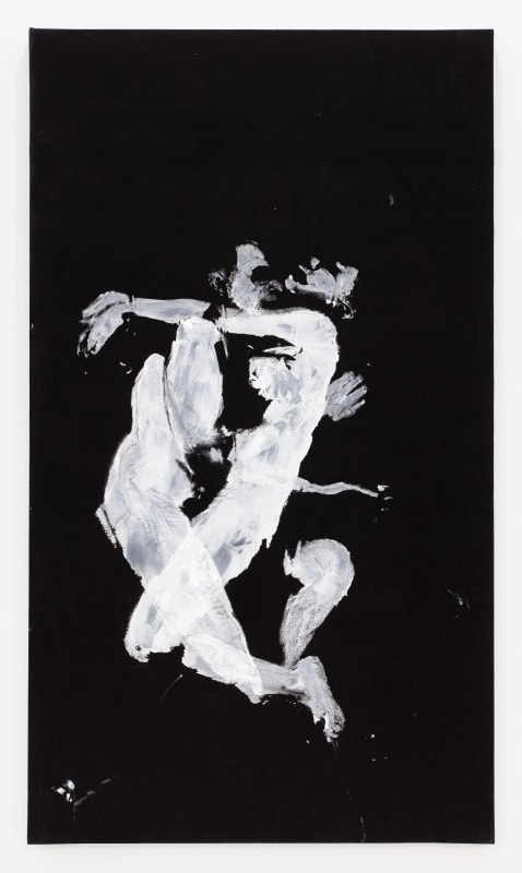 Aura Rosenberg Scorpio (John and Aura), 2012 acrylic paint on black velvet 84 x 48 inches