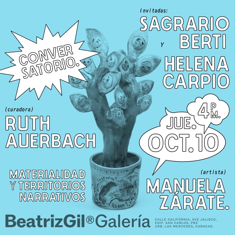 Conversatorio: Materialidad y territorios narrativos, con Manuela Zárate, Helena Carpio y Sagrario BertI