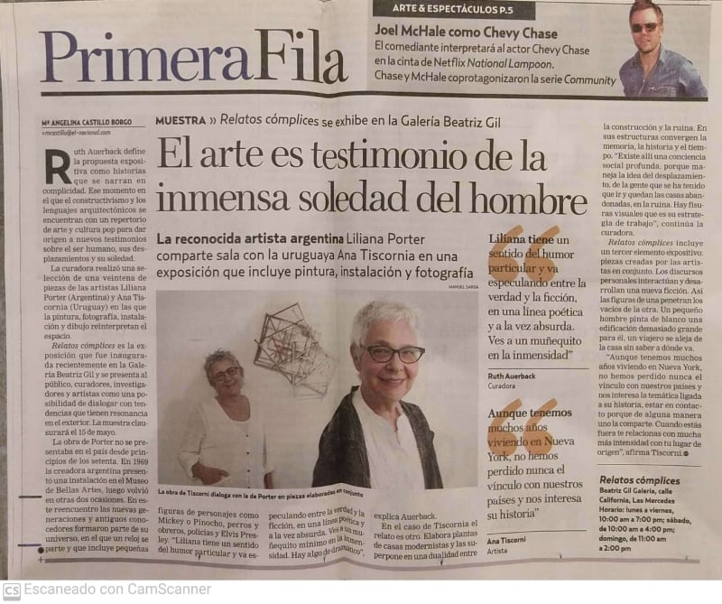 El arte es testimonio de la inmensa soledad del hombre, El Nacional