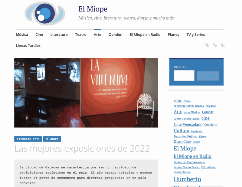 Las mejores exposiciones de 2022, El Miope - Música, cine, literatura, teatro, danza y mucho más