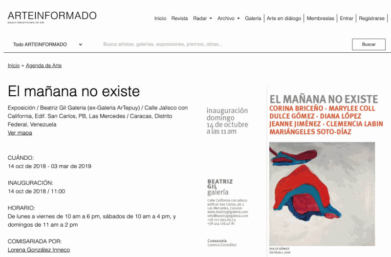 El mañana no existe, Arte Informado