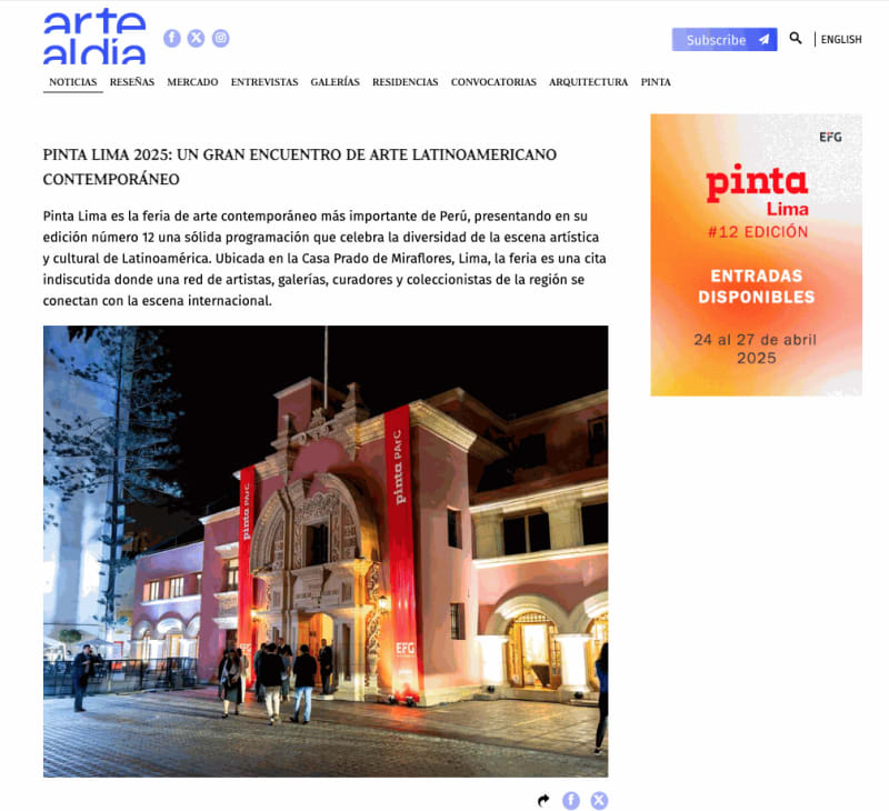 PINTA LIMA 2025: UN GRAN ENCUENTRO DE ARTE LATINOAMERICANO CONTEMPORÁNEO, Arte al día