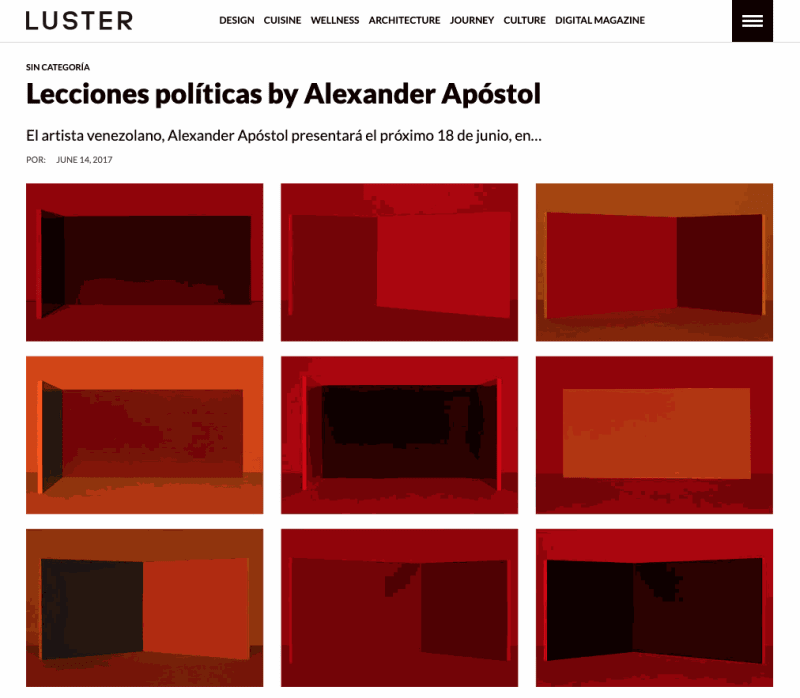 Lecciones políticas by Alexander Apóstol, Luster