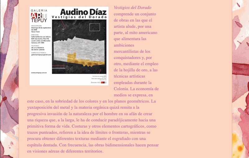 Audino Díaz: de uno a otro gallinero. Linda D'Ambrosio escribe acerca del artista plástico venezolano, Coment-Arte