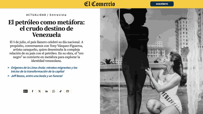 El petróleo como metáfora: el crudo destino de Venezuela, El Comercio Perú - Periodico digital