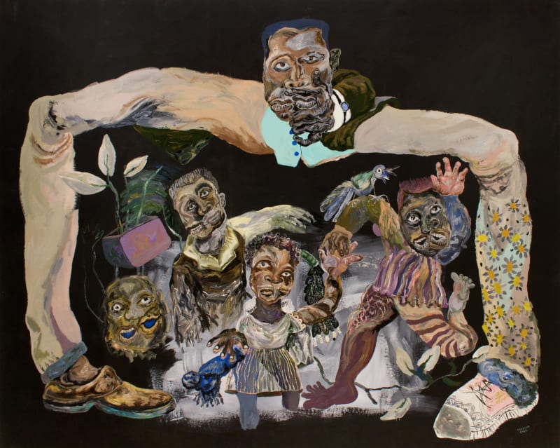 Cristiano Mangovo Reflecting 2022 Acrylic on canvas 200 × 250 cm