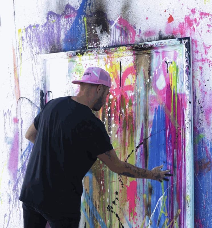 Punk Me Tender, bold contemporary artist, merges sensuality and vibrant colors in striking artworks exploring love, freedom, and identity.