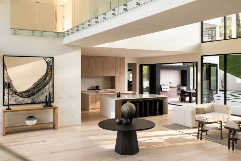 Interior of living room in a luxury home in Atlanta, GA.